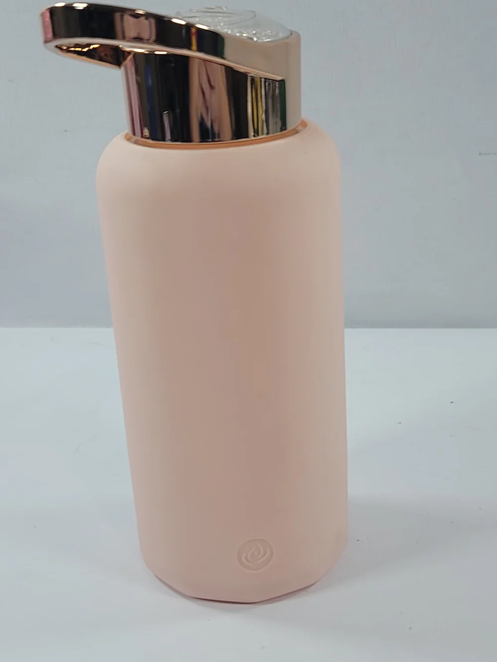 Apana Glass Bottle Rose Gold Tone And  Crystal Lid